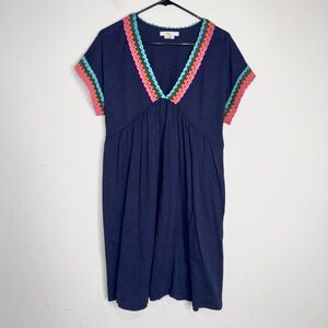 Boden Blue Women’s Crochet Trim Jersey Sumner Dress